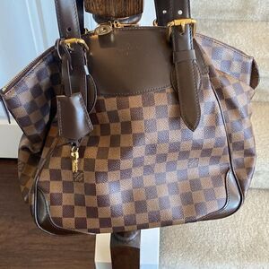 LOUIS VUITTON Authenticated Damier Ebene Verona MM Bag